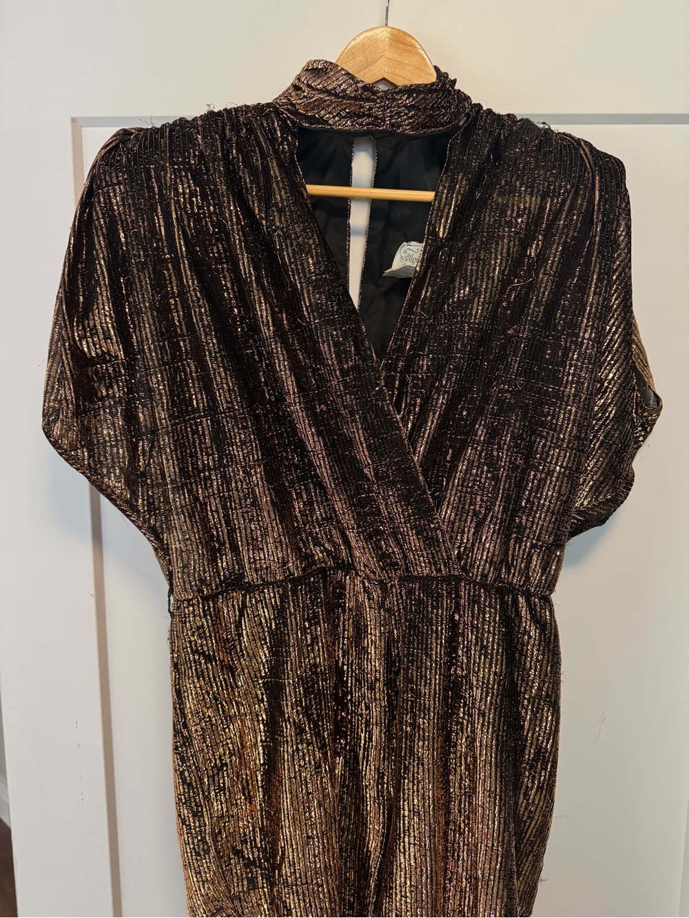 Vintage 80’s Canadian made Gold Metallic Jumpsuit